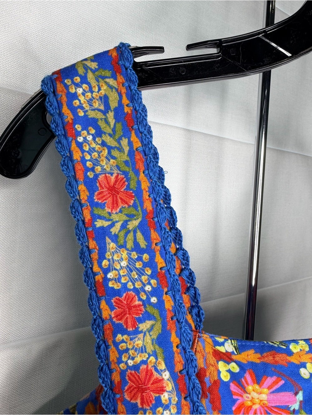 NWT | FARM Rio | Blue Multi Floral Tie-Waist Romper - Picture 8 of 11